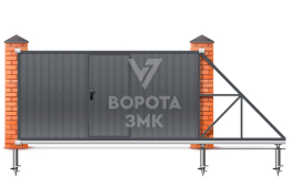 Откатные ворота 5,5 метров 5500×3000 ЗМК-7983